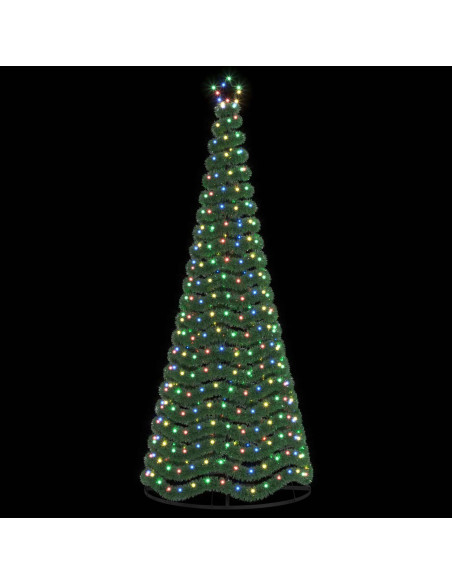 Albero di Natale in tinsel con luci LED e base EKENAS 250 cm