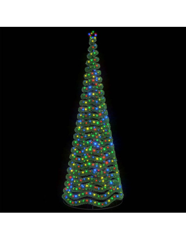 Albero di Natale in tinsel con luci LED e base EKENAS 400 cm