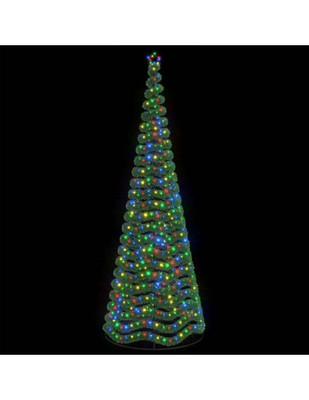 Albero di Natale in tinsel con luci LED e base EKENAS 400 cm