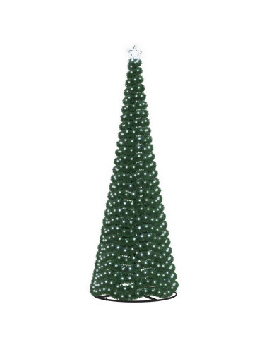 Albero di Natale in tinsel con luci LED e base EKENAS 300 cm