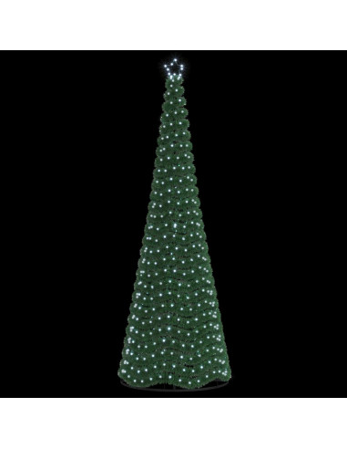Albero di Natale in tinsel con luci LED e base EKENAS 300 cm