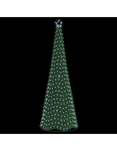 Albero di Natale in tinsel con luci LED e base EKENAS 300 cm