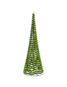 Albero di Natale in tinsel con luci LED e base EKENAS 500 cm 2