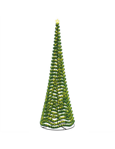 Albero di Natale in tinsel con luci LED e base EKENAS 500 cm