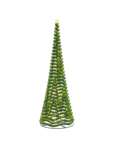 Albero di Natale in tinsel con luci LED e base EKENAS 500 cm