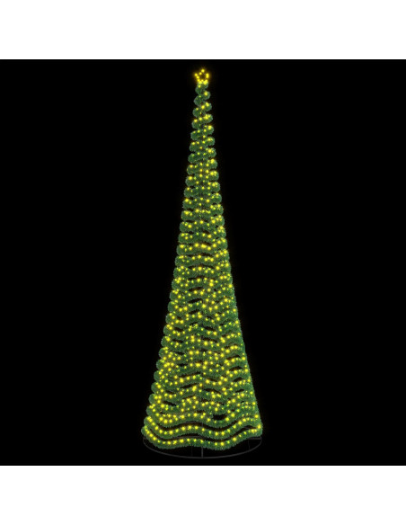 Albero di Natale in tinsel con luci LED e base EKENAS 500 cm