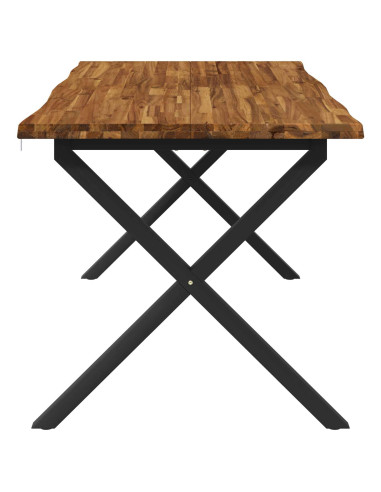 Tavolo da pranzo con bordo vivo 160 x 90 x 75 cm