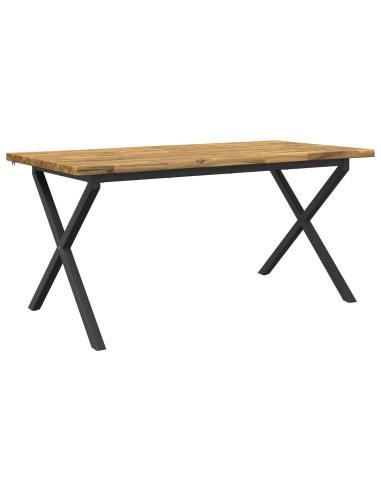 Tavolo da pranzo con bordo vivo 140 x 90 x 75 cm