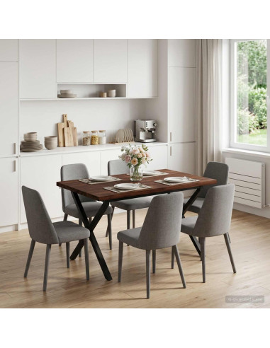 Tavolo da pranzo con bordo vivo 120 x 90 x 75 cm