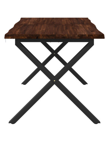 Tavolo da pranzo con bordo vivo 160 x 70 x 75 cm