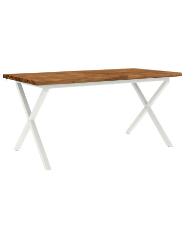 Tavolo da pranzo con bordo vivo 140 x 90 x 75 cm