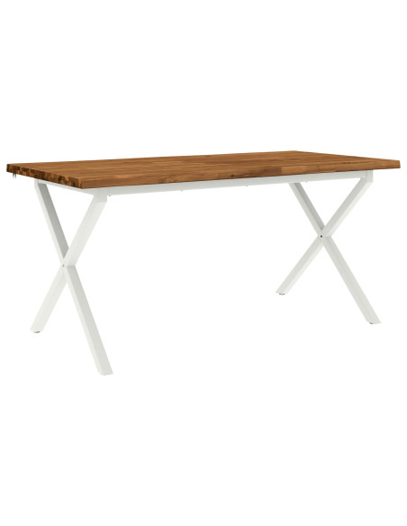 Tavolo da pranzo con bordo vivo 140 x 90 x 75 cm