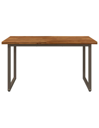 Tavolo da pranzo con bordo vivo 90 x 55 x 75 cm