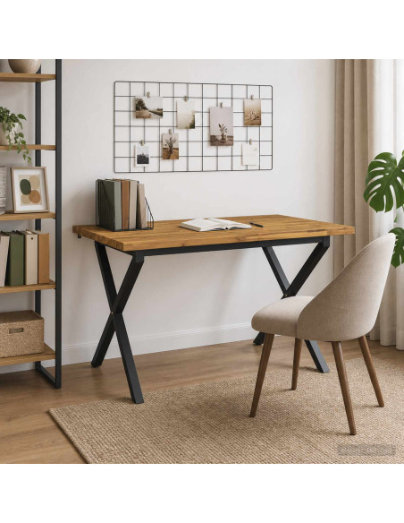 Tavolo da pranzo con bordo vivo 120 x 70 x 75 cm
