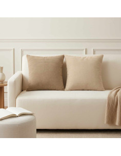 Federa 2 pz HEERLEN Tortora 30 x 30 cm corduroy
