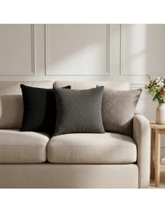 Federa 2 pz HEERLEN Grigio Chiaro 30 x 30 cm Bouclé