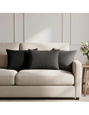 Federa 6 pz HEERLEN Grigio Scuro 30 x 50 cm Tessuto