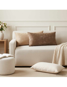 Federa 6 pz HEERLEN Crema 40 x 80 cm Tessuto Chenille