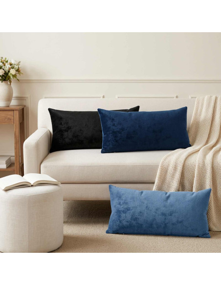 Federa 6 pz HEERLEN Blu navy 40 x 80 cm Flanella
