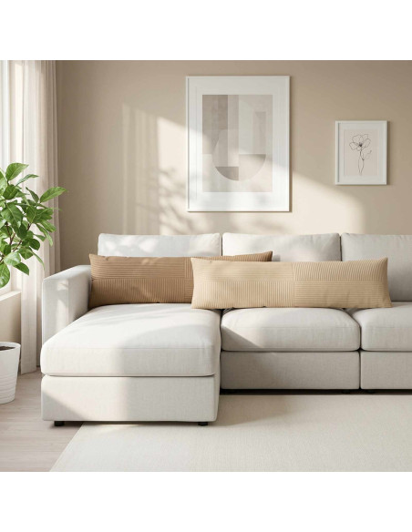 Federa 2 pz ALMELO Marrone 40 x 145 cm corduroy