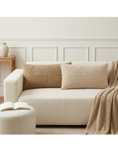 Federa 6 pz ALMELO Marrone 40 x 70 cm corduroy