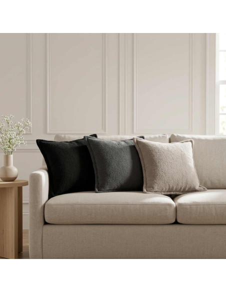 Federa 6 pz HOUTEN Grigio Scuro 35 x 35 cm Bouclé