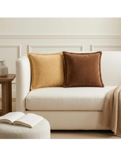 Federa 2 pz HOUTEN Marrone Chiaro 35 x 35 cm Flanella