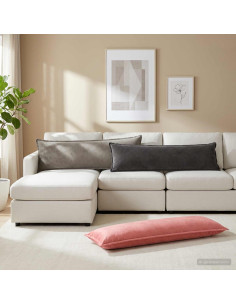 Federa 2 pz HOUTEN Grigio Scuro 40 x 145 cm Velluto