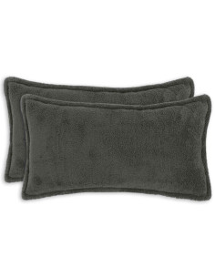 Federa 2 pz HOUTEN Grigio Scuro 40 x 80 cm Bouclé