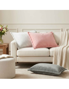 Federa 6 pz HOUTEN Grigio Chiaro 50 x 70 cm Flanella
