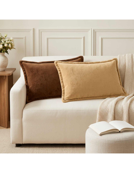 Federa 2 pz HOUTEN Marrone Chiaro 50 x 70 cm Flanella