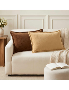 Federa 6 pz HOUTEN Marrone Chiaro 50 x 70 cm Flanella