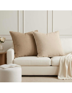 Federa 6 pz HOUTEN Marrone 80 x 80 cm corduroy