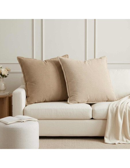 Federa 6 pz HOUTEN Marrone 80 x 80 cm corduroy