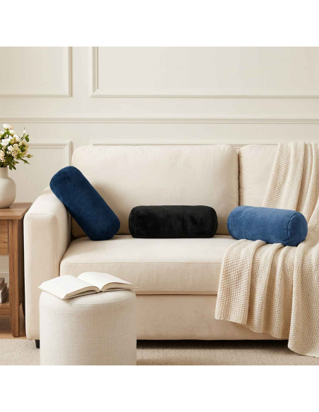 Federa 2 pz HEERLEN Blu navy Diam. 15 x 40 cm Flanella