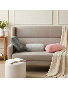 Federa 2 pz HEERLEN Grigio Chiaro Diam. 15 x 40 cm Flanella