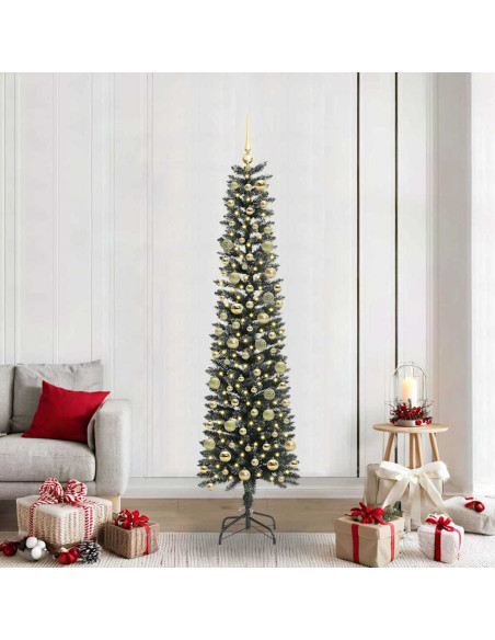 Albero di Natale artificiale con 300 LED Verde 210 cm