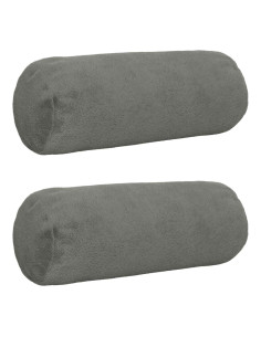 Federa 2 pz HEERLEN Grigio Scuro Diam. 15 x 40 cm Flanella 2