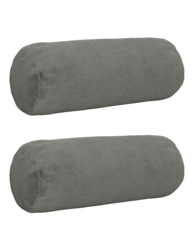 Federa 2 pz HEERLEN Grigio Scuro Diam. 15 x 40 cm Flanella