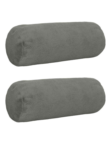 Federa 2 pz HEERLEN Grigio Scuro Diam. 15 x 40 cm Flanella