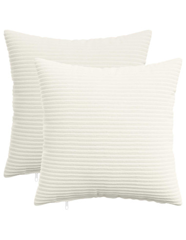 Federa 2 pz HEERLEN Crema 30 x 30 cm corduroy