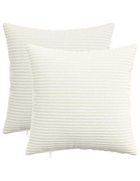 Federa 2 pz HEERLEN Crema 30 x 30 cm corduroy