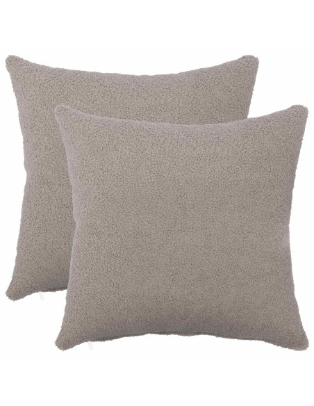 Federa 2 pz HEERLEN Grigio Chiaro 30 x 30 cm Bouclé