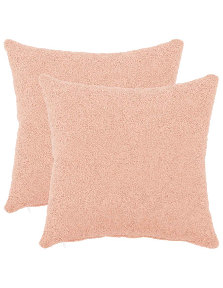 Federa 2 pz HEERLEN Rosa 30 x 30 cm Bouclé