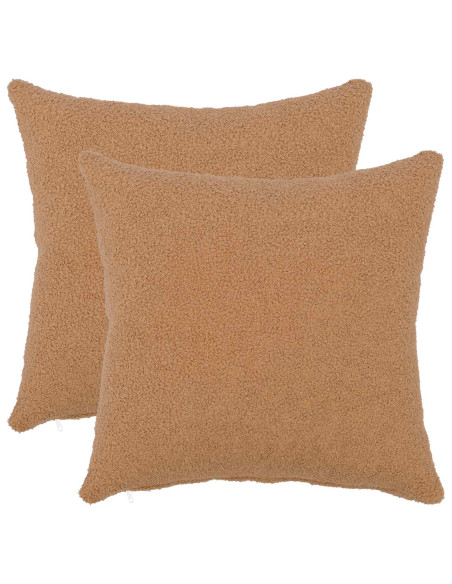 Federa 2 pz HEERLEN Beige 30 x 30 cm Bouclé