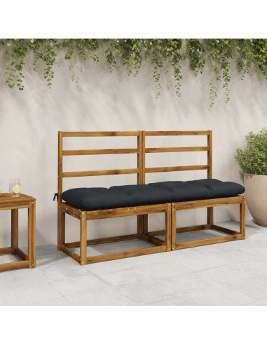 Cuscini per Panchina VIANEN 2 pz 100% Poliestere Blu Scuro