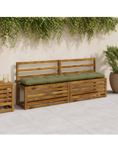 Cuscini per Panchina VIANEN 2 pz 100% Poliestere Verde Oliva