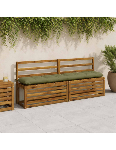Cuscini per Panchina VIANEN 2 pz 100% Poliestere Verde Oliva