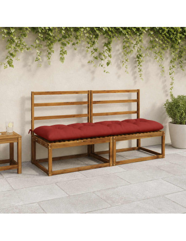 Cuscini per Panchina VIANEN 2 pz 100% Poliestere Rosso