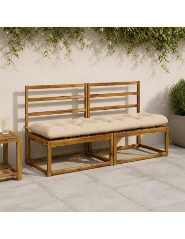 Cuscini per Panchina VIANEN 2 pz 100% Poliestere Crema